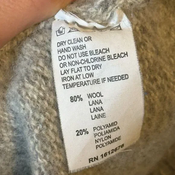 Blumarine Uoma Men’s Sweater Wool Blend Gray XL Made In Italy - Picture 3 of 4